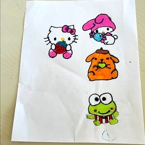 Cute Sanrio Drawing on Paper